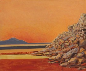Lie of the Land, 60cm x 50cm, acrylic on canvas, 2016