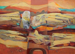 Sacred Boundaries, 74cm x 54cm, acrylic on paper, 2015