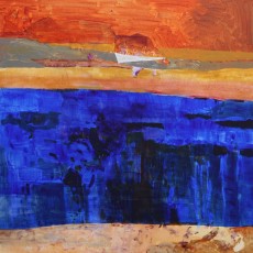 Desert Lake, 51cm x 51cm, acrylic on canvas, 2016